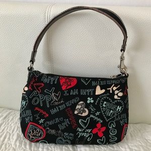 Coach Bags - Coach POPPY Black, Red and Silver Purse Coach Bags - Coach POPPY Black, Red and Silver Purse